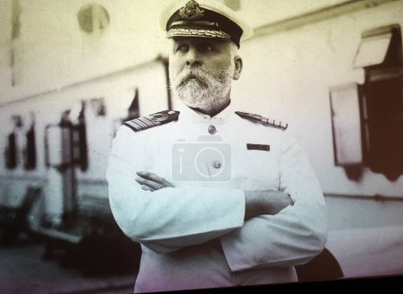 Téléchargez les photos : BELFAST NORTHERN IRELAND UNITED KINGDOM 06 03 23: Edward J Smith British marine officer. Served as master for White Star Line vessels. He was the captain of RMS Titanic and perished when the ship sank - en image libre de droit