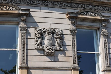 Photo for BELFAST NORTHERN IRELAND UNITED KINGDOM 06 03 2023:Part of the Scottish Provident Institution building - Royalty Free Image