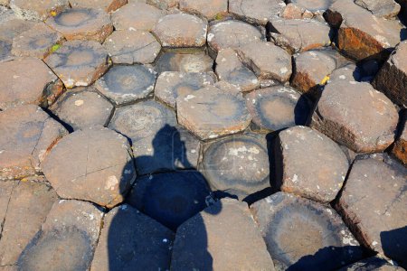 Giant's Causeway is an area of about 40,000 interlocking basalt columns, the result of an ancient volcanic fissure eruption.