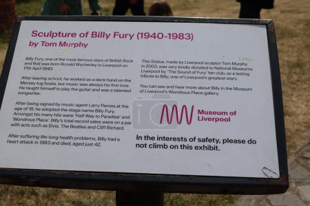 Photo for LIVERPOOL UNITED KINGDOM 06 07 23:Ronald Wycherley better known as Billy Fury, was an English musician and actor. An early star of rock and roll, he equalled the Beatles' record of 24 hits in the 19 - Royalty Free Image