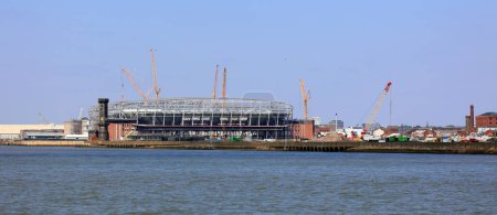 Foto de LIVERPOOL REINO UNIDO 06 07 2023: Se espera que la remodelación del estadio Anfield del Liverpool FC esté lista a tiempo para la temporada 2023-24. - Imagen libre de derechos