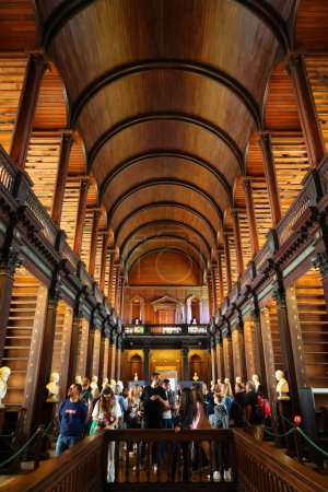 Photo for DUBLIN, REPUBLIC OF IRELAND 05 28 2023: The Library of Trinity College Dublin serves Trinity College. - Royalty Free Image