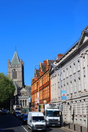 Téléchargez les photos : RÉPUBLIQUE DUBLINE D'IRLANDE 05 28 2023 : La cathédrale Saint-Patrick, fondée en 1191 en tant que cathédrale catholique romaine, est actuellement la cathédrale nationale de l'Église d'Irlande. - en image libre de droit