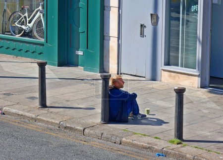 Téléchargez les photos : RÉPUBLIQUE DUBLINE D'IRLANDE 05 28 2023 : Les sans-abri à Dublin, les chiffres sont en hausse significative aussi, avec maintenant 8.523 personnes en hébergement d'urgence - en image libre de droit