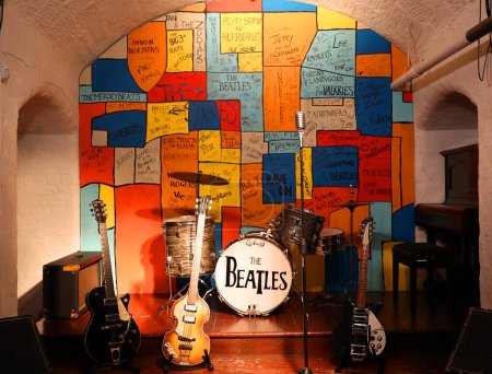 Photo for LIVERPOOL UNITED KINGDOM 06 07 2023: Stage of the first performance at the club by The Beatles was on February 9, 1961. Brian Epstein saw them and subsequently took over their management - Royalty Free Image