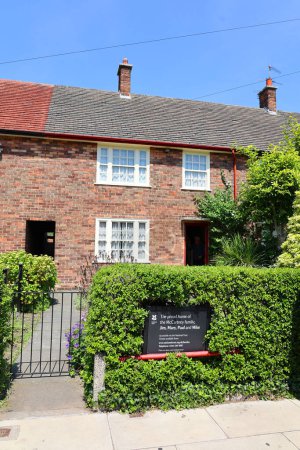 Photo for LIVERPOOL UNITED KINGDOM 06 07 2023: The childhood home of Sir Paul McCartney (20 Forthlin Road) in Liverpool is where the band wrote several hits - Royalty Free Image