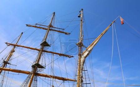 Photo for LIVERPOOL UNITED KINGDOM 06 07 2023: Pelican of London is a sail training ship based in the United Kingdom. Built in 1948 as Pelican she served as an Arctic trawler and then a coastal trading vessel - Royalty Free Image