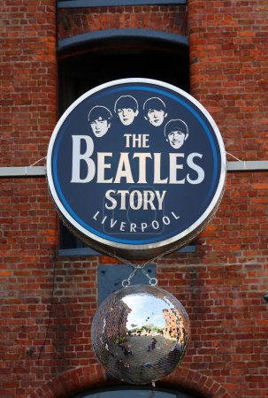 Photo for LIVERPOOL UNITED KINGDOM 06 07 2023: The Beatles Story is a museum in Liverpool about the Beatles and their history. It is located on the historical Royal Albert Dock - Royalty Free Image