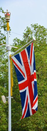 Photo for British  flag waving in the wind - Royalty Free Image