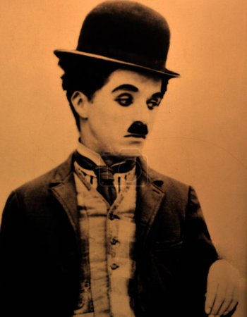 Foto de Retrato de Charlie Chaplin en sombrero - Imagen libre de derechos