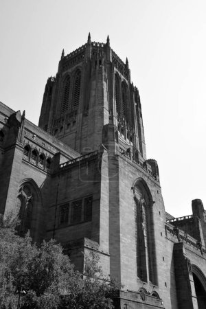 Photo for LIVERPOOL UNITED KINGDOM 06 07 2023: The Cathedral of the Anglican Diocese of Liverpool, built on St James's Mount and the seat of the Bishop of Liverpool. - Royalty Free Image
