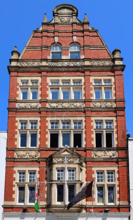 Photo for CARDIFF WALES UNITED KINGDOM 06 17 2023: Architecture Victorian building in red brick - Royalty Free Image