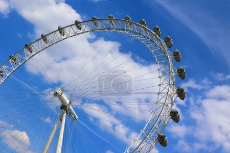 Photo for LONDON UNITED KINGDOM - 06 19 2023: London Eye, or the Millennium Wheel, is a cantilevered observation wheel on the South Bank of the River Thames in London. - Royalty Free Image