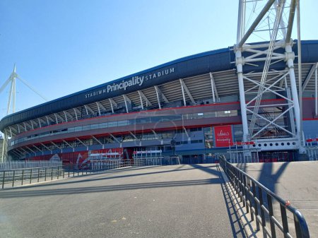 Photo for CARDIFF WALES UNITED KINGDOM 06 17 23: Millennium Stadium, known since 2016 as the Principality Stadium for sponsorship reasons, is the national stadium of Wales - Royalty Free Image