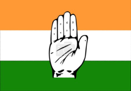 Téléchargez les photos : Drapeau du Congrès national indien - en image libre de droit