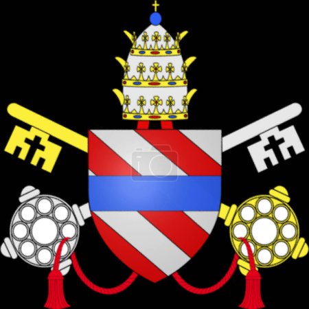 Photo for Coat of arms. Pope Clement XII, born Lorenzo Corsini - Royalty Free Image