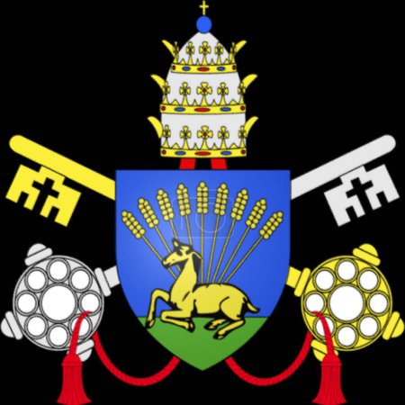 Foto de Escudo del Papa Marcelo II, nacido Marcello Cervini degli Spannochi - Imagen libre de derechos