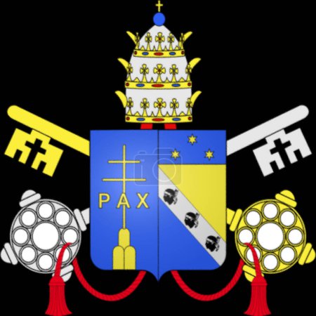 Téléchargez les photos : Armoiries du Pape Pie VII, né Barnaba Niccolo Maria Luigi Chiaramonti - en image libre de droit