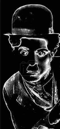 Foto de CIRCA 1920: Pop art of Charlie Chaplin fue un actor cómico, cineasta y compositor inglés que saltó a la fama en la era del cine mudo.. - Imagen libre de derechos