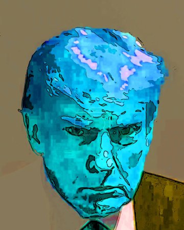 Téléchargez les photos : ATLANTA GEORGIA USA 08 23 2023 : Pop art de Donald Trump mug shot (homme politique, personnalité des médias et homme d'affaires américain qui a été le 45e président des États-Unis - en image libre de droit