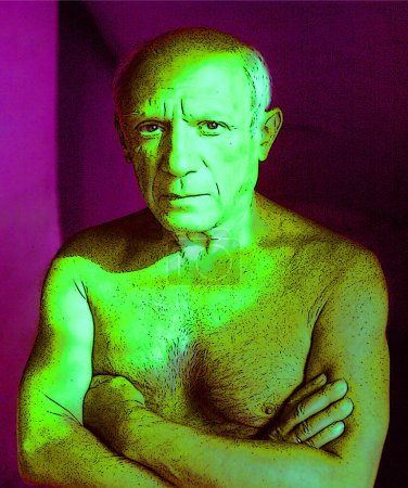 Téléchargez les photos : CIRCA 1955 : Pablo Ruiz Picasso est un peintre, sculpteur, graveur, céramiste et concepteur de théâtre espagnol qui a passé la majeure partie de sa vie adulte en France.. - en image libre de droit