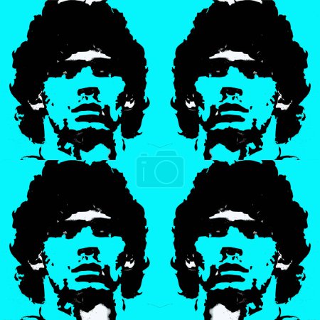 Photo for CIRCA 1978: Pop art of Diego Armando Maradona was an Argentine professional football player and manager. - Royalty Free Image