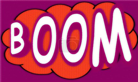 Téléchargez les photos : Pop art dessin animé boom illustration, Boom bande dessinée bulle bannière. - en image libre de droit