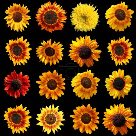 Photo for Sunflower is an annual plant native to the Americas. It possesses a large inflorescence, and its name is derived from the flower's shape and image which is often used to depict the sun - Royalty Free Image