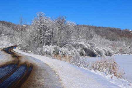 Téléchargez les photos : Paysage hivernal Bromont Shefford Québec Canada - en image libre de droit