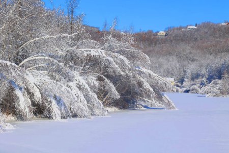 Foto de Paisaje invernal Bromont Shefford Quebec Canadá - Imagen libre de derechos