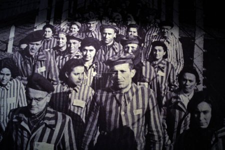 Photo for MONTREAL QUEBEC CANADA 11 15 23: Group of prisonner of Nazi concentration camps - Royalty Free Image