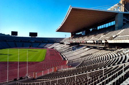 Photo for Barcelona Olympic Stadium View - Royalty Free Image