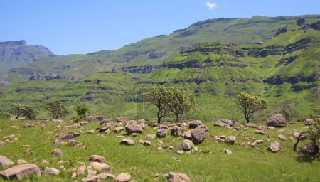 wunderschöne Landschaft Lesothos, offiziell Königreich Lesotho, Binnenland und Enklave, umgeben von der Republik Südafrika
