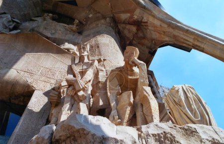 Téléchargez les photos : BARCELONE ESPAGNE 10 10 2000 : Sagrada Famlia. C'est la plus grande église catholique inachevée au monde. Conçu par l'architecte catalan Antoni Gaud - en image libre de droit
