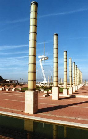 Photo for BARCELONA SPAIN 10 07 2000: Barcelonas Parc Montjuic was the location for the 1992 Olympic Games and all the facilities are still there to see - Royalty Free Image