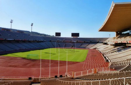 Photo for BARCELONA SPAIN 10 07 2000: Barcelona Stadium. The stadium built in 1927 was renovated in 1989 to be the main stadium for the 1992 Summer Olympics. - Royalty Free Image