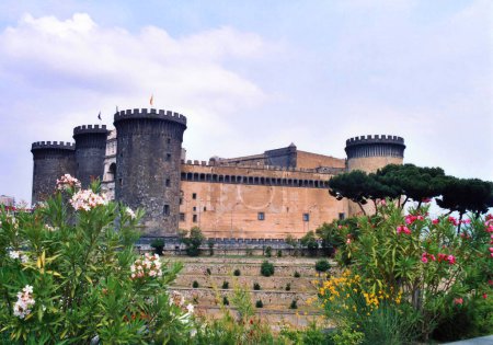 Photo for NAPLES ITALY 05 28 03: Castel Nuovo (New Castle) or Maschio Angioino is a medieval castle located in front of Piazza Municipio and the city hall (Palazzo San Giacomo) in central Naples - Royalty Free Image