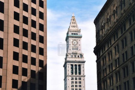 Photo for BOSTON MASSACHUSETTS 10 10 2005: The Custom House Tower is a skyscraper in McKinley Square, in the Financial District neighborhood of Boston, Massachusetts - Royalty Free Image