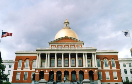 BOSTON MA USA 12 10 2005: Massachusetts State House oder das New State House, ist die Hauptstadt des Bundesstaates und Sitz der Regierung Massachusetts