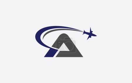 Tour und Reise Logo Design, Airline Agentur Symbol und Luftfahrtunternehmen Monogramm Logo Vektor mit Buchstaben
