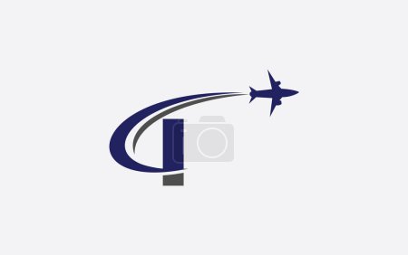 Conception de logo de tournée et de voyage, symbole d'agence de ligne aérienne et vecteur de logo de monogramme de compagnie aérienne avec des lettres
