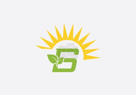 Téléchargez les illustrations : Logo de feuille saine verte et icône de panneau solaire et conception de symbole d'énergie solaire et vecteur de conception de logo solaire écologique - en licence libre de droit