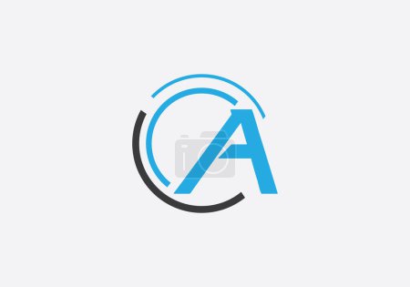 Technologie und Technologie verbinden Kreis-Logo-Design-Vektor mit Alphabet-Marke und Business-flaches Icon-Design