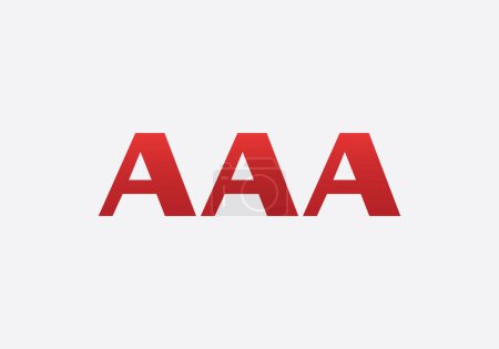 Plantilla vectorial de diseño de logotipo AAA. Diseño abstracto de la letra AAA logo