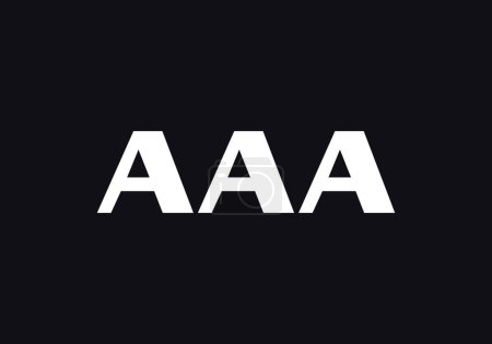 Plantilla vectorial de diseño de logotipo AAA. Diseño abstracto de la letra AAA logo