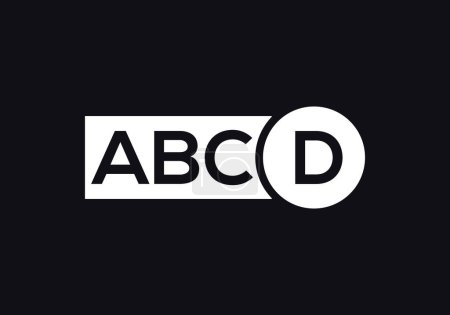 ABCD initial letter logo combination with creative modern business typography vector template.