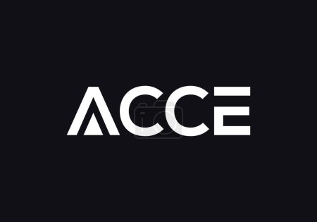 Modèle vectoriel de conception de logo de lettre ACCE. Lettre abrégée ACC Linked Logo