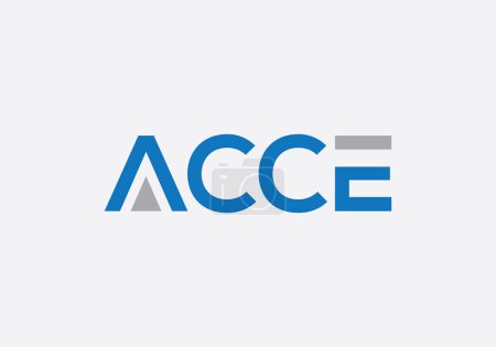 Modèle vectoriel de conception de logo de lettre ACCE. Lettre abrégée ACC Linked Logo