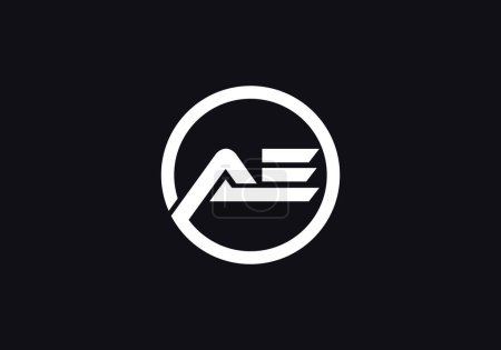 Lettre AE logo icône modèle de conception. Symbole lettre AE. Monogramme AE lettre unique