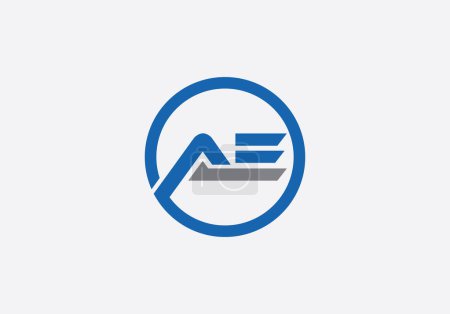 Lettre AE logo icône modèle de conception. Symbole lettre AE. Monogramme AE lettre unique